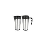 Trudeau Corporation 16 Oz. Stainless Steel Jovian Travel Tumbler in Black
