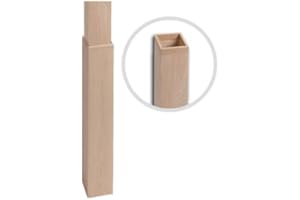 HOUSE OF FORGINGS Red Oak BASE-4000-4-1/2" x 21-3/4" - Base Sleeve for 3-1/4" Wood Newel Posts