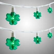 Nantucket Home St Patrick's Day 20 Count Green Shamrock String Lights Indoor and Outdoor Use