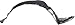 Crash Parts Plus Front Passenger Side Right Splash Shield Fender Liner for 2010-2015 Toyota Prius