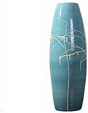 花瓶 創造花瓶 セラミック花瓶 ミニマリストスタイルホームオフィス装飾花瓶 青 ホームオフィス装飾