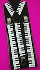 Piano Keyboard Suspenders Gothic Emo Punk Rocker Unisex