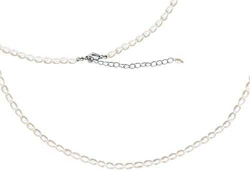 Dainty pearl Necklace for women , Tiny 