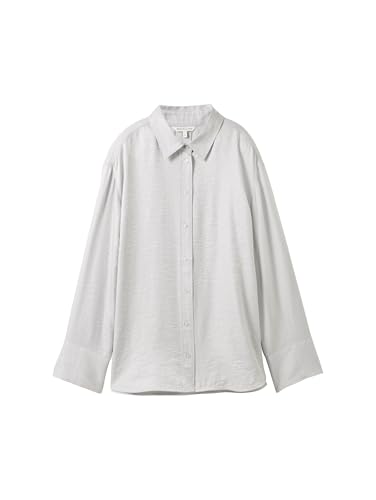 TOM TAILOR Denim Blusa de Mujer, 37021 - Silver Grey, S