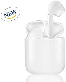 Bluetooth Wireless Earphones with Inbuilt Mic and Charging Case for All Devices with Bluetooth V4.2 (iOS, Android, Windows and Other OS). Water Resistant True Wireless Stereo Mini Earbuds.