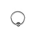 One 12g Captive Bead Rings-Basic Stainless Steel Captive Ring Earrings-12 gauge Nipple Rings