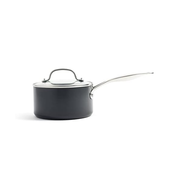 GreenPan Valencia Pro Hard Anodised Healthy Ceramic Non-Stick 18 cm / 2 Litre Saucepan with Lid, PFAS-Free, Induction…