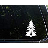 Diamond Graphics Tree Tent Fire (5" x 3-3/4") Die Cut Decal Bumper Sticker For Windows, Cars, Trucks, Laptops, Etc.