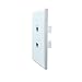 Cat6 Wall Plate and Keystone,Fly Tiger,RJ45 Jack Ethernet Connector,Single Gang Low Voltage Mounting Bracket Device,Female to Female,White(2 Port+Bracket)