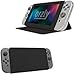 Orzly Screen Cover Stand Compatible With Nintendo Switch, SLATE BLACK Multi-Functional Tablet Case with built-in 3-Angle Stand & Protective Lid to Protect the Screen of the Nintendo Switch Console