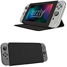 Orzly Screen Cover Stand Compatible With Nintendo Switch, SLATE BLACK Multi-Functional Tablet Case with built-in 3-Angle Stand & Protective Lid to Protect the Screen of the Nintendo Switch Console Orzly Screen Cover Stand Compatible With Nintendo Switch, SLATE BLACK Multi-Functional Tablet Case with built-in 3-Angle Stand & Protective Lid to Protect the Screen of the Nintendo Switch Console