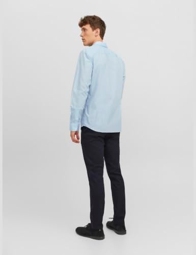 Jjjoe Ls Plain Chemise Classique pour Homme, Bleu Ciel, L