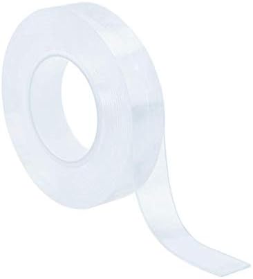 Traceless Washable Adhesive Tape,Reusable Clear Double Sided Anti-Slip Nano Gel Pads,Removable Sticky Strips Grip (3 Meters)