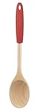 Cuisinart CTG-SBEW-SSR Silicone Beachwood Solid Spoon, Red