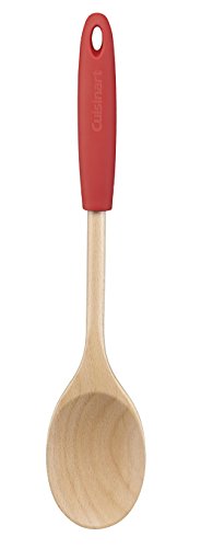 Cuisinart CTG-SBEW-SSR Silicone Beachwood Solid Spoon, Red