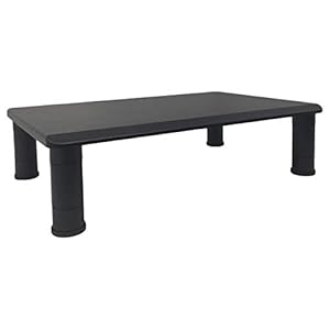 Height Adjustable Monitor Stand Riser for Computer Desk – 17″ x 11″ Inch Platform – DESKORY