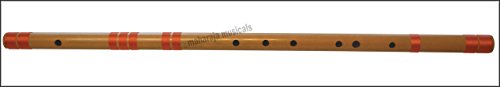 Bansuri Concert Quality, Scale C Sharp Bass 34 Inches, Maharaja Musicals, Finest Indian Bamboo Flute, Accurately Tuned, Nylon Pipe Bag Included, Hindustani (US-PDI-CFJ) - Thumbnail 4