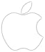 Apple logo emblem sign white sticker decal 4