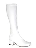 Women's Shoes 3 Inch Gogo Boots with Zipper (White;7)
