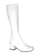 Women's Shoes 3 Inch Gogo Boots with Zipper (White;7)