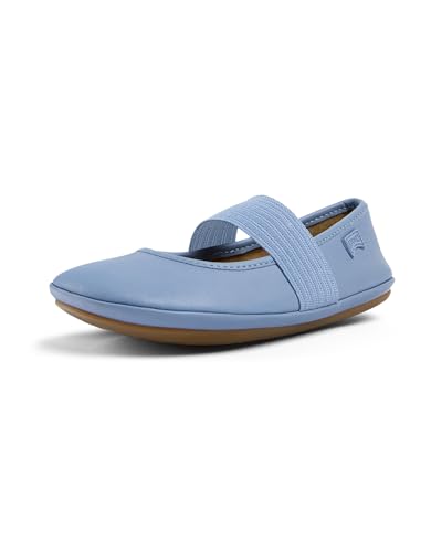 Camper Right Leather Mary Jane Flats for Girls - Ultra-Comfortable Ballerina Sh…