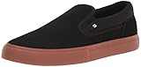 DC Men's Manual Slip-On Skate Shoe, Black/Gum, 9.5