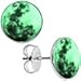 Body Candy Stainless Steel Moon Glow in the Dark Stud Earrings