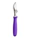 BALCI Ice Cream Scoop - Heavy Duty Stainless Steel Icecream Scooper With Non-Slip Rubber Grip - Professional Metal Ice-Cream Spade - Dishwasher Safe – Purple