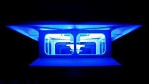 6-Pack White 4 x 4 Fence Post Cap Solar Lights With BLUE LEDs