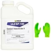 ULD BP 100 Fogger Insecticide, 1 Gallon, Oil-Based Pyrethrin Concentrate, 1% Pyrethrins with 2% PBO, ULV Space Spray, with USA Supply Protective Gloves