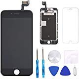 Glob-Tech iPhone 6s Screen Replacement LCD Touch Digitizer Full Assembly for iPhone 6s 4.7" with 3D Touch,Built-in Components(Facing Proximity Sensor, Ear Piece, Front Camera),Tools,Black