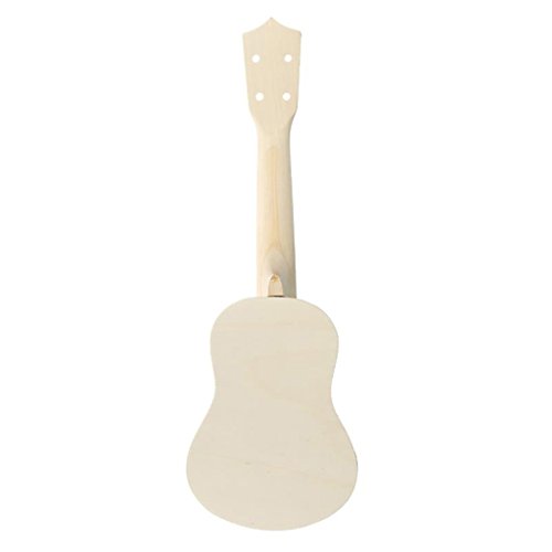 image for MonkeyJack DIY 21inch Basswood Soprano Ukulele Kits Handmade Unfinishe