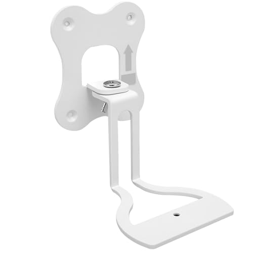 LICAEVEY Speaker Wall Mount Bracket, Rotatable Stable Thicken Metal Space Saving Speaker Accessory for Era 100(Black and White) (White)