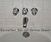 Trim Kit for Porcelain 3-handle Shower Valve, Fit Price Pfister Compression Stem Shower, Satin Nickel Finish -By Plumb USA