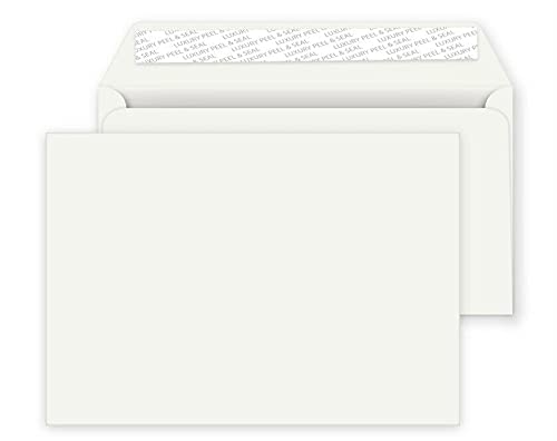 C5 Coloured Envelopes for A5 Greeting Cards Wedding Invitations & Crafts (162x229mm) Pack of 60 (White Peel & Seal)
