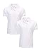 French Toast Girl's 2 Pack Uniform Short Sleeve Polo Shirts, White, Small (6/6X)
