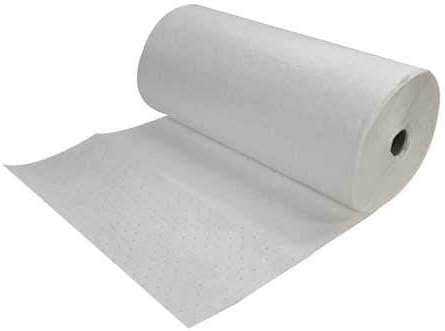 Absorbent Roll, Absorbs 58 gal. Oil-Based Liquids, White