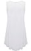 JollieLovin Women's Tank Tops Plus Size Sleeveless Tunic Crew Neck Loose Fit T-Shirt(White,2X)