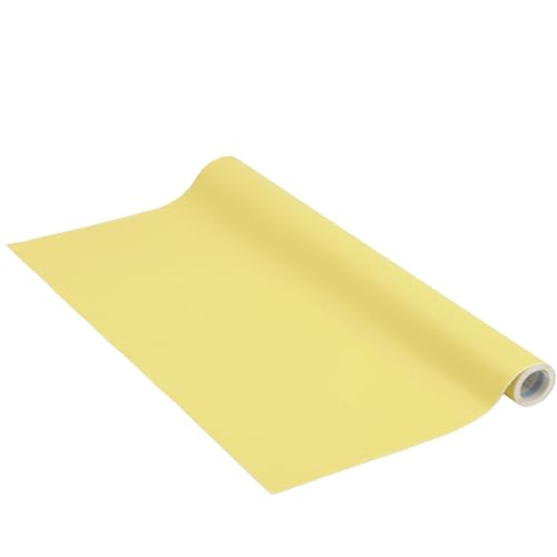 Venilia Pellicola adesiva, Giallo Giallo limone Giallo pastello, 45cm x 2m, Spessore 160μ, Pellicola autoadesiva per mobili o cucina, carta da parati, PVC senza ftalati, Prodotto in UE