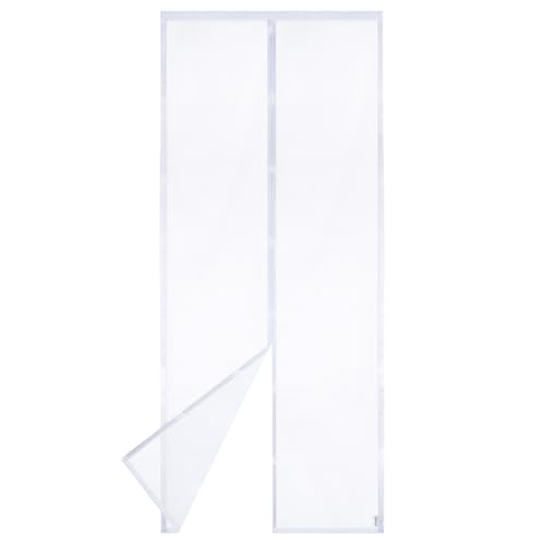Apalus VP Magnetic Mosquito Net for Balcony Doors, 100 x 240 cm, 2 x Stronger Than the Classic Model, Anti-Scratch for Cats, Stronger Magnets, Self-Adhesive Band, 3.8 cm Wide, Not Shortened