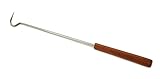 Charcoal Companion Stainless Steel Grilling Meat Hook with Rosewood Handle 18.9-inch