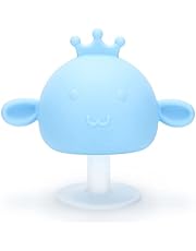 Never Drop Silicone Baby Teething Toy for 0-12 month Infants, Baby Chew Toys for Sucking Needs, Hand Pacifier for Breast Feeding Babies, Teether for Newborn