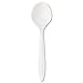 Boardwalk SOUPSPOON Mediumweight Polypropylene Cutlery, Soup Spoon, White (Case of 1000)