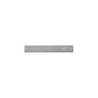 Three By Three Seattle Mini Magnetic Strip Bulletin Board Stainless with 3 Large Magnets-(31204)