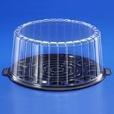 Cakesupplyshop 10-11inch Cake Double Layer Clear Cake Container Dome and Base Carry & Display Storage Box - 4pack