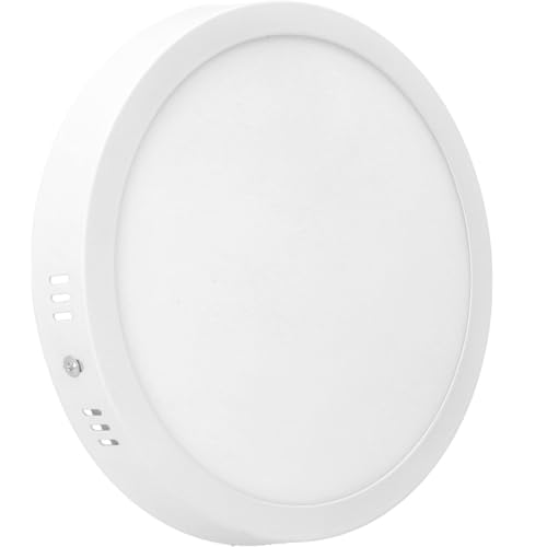 Jandei – LED Surface Downlight, 18W, 1440 Lumen, Round, Mounting with bracket to fix the lamp, Size 210 x 28 mm, Light Colour Cool White 6000K, Transformer Included