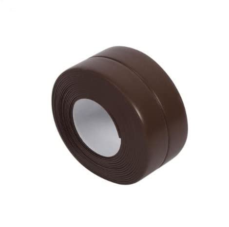 3.2M Length Wall Caulk Strip Self Adhesive Tub Bath And Wall Sealing Strip Sink Basin Trim Kitchen(22mm*3.2M-Brown)