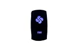 OZ-USA Fan Switch Laser Blue LED Rocker On/Off Switch UTV Truck Polaris RZR XP 900 800 Dash