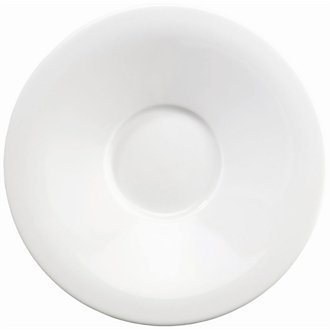 Churchill CE796 Broad Rim Tea Saucer, 25 mm Height x 165 mm Diameter (Pack of 6)