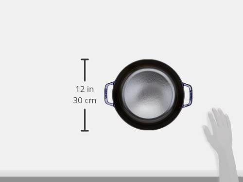 Staub 40511 HS-476-P2 0 with Chistera Cast Iron 28 cm Dark Blue